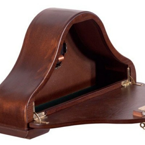 American Furniture Classics Remington Mantel Clock in Burnished Brown Cherry - Picture 2 of 4